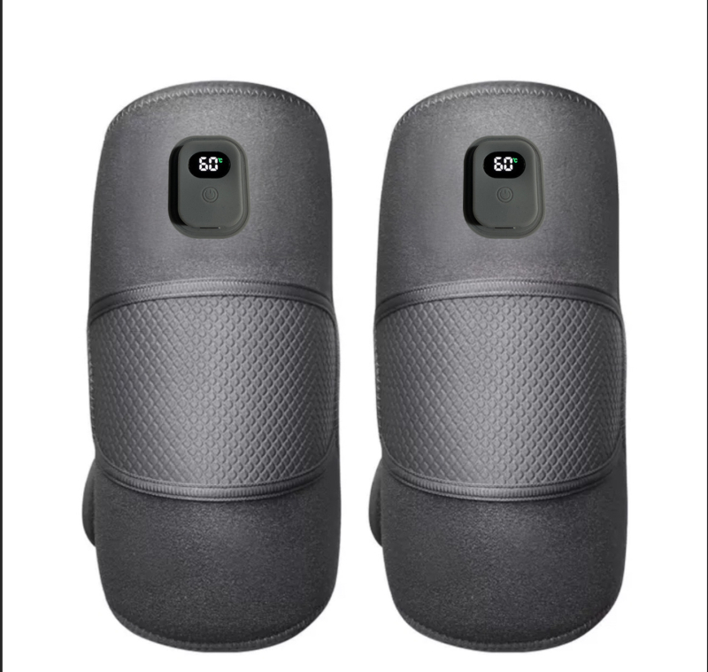 Masaj pentru genunchi cu încălzire și terapie termică, baterie 3,7V, control inteligent al temperaturii, încălzire la treapta a 3-a, interval de 40–60°C