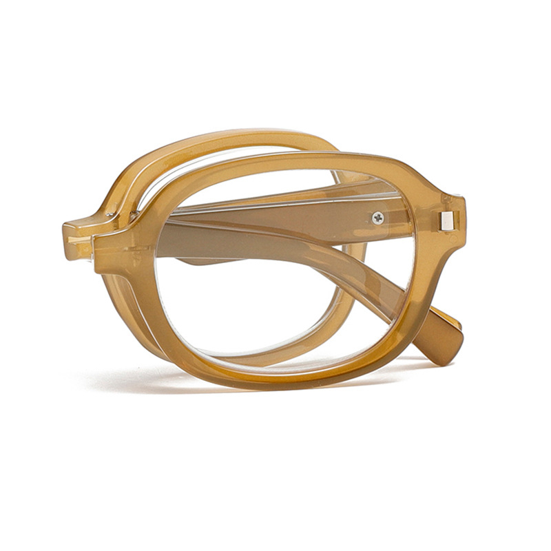 Čítacie okuliare s ochranou proti modrému svetlu, skladateľný okrúhly rám, AC šošovky, PC rám, jeseň 2024