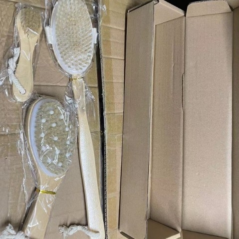 Fürdő kefés készlet száraz/nedves használathoz — öt darabos SPA készlet, Hemu + disznó szőr, márka Garch, felnőtteknek, testreszabás elérhető