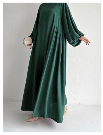 Rochie Abaya pentru femei musulmane — Robe lungă din poliester, mâneci lungi, poliester ≥95%, brand Yuxi, lansare toamnă 2024