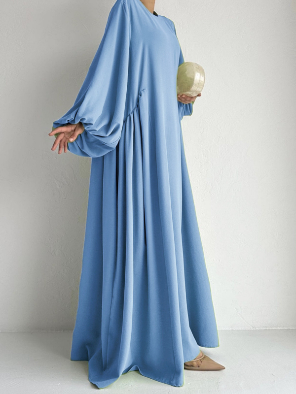 Rochie Abaya pentru femei musulmane — Robe lungă din poliester, mâneci lungi, poliester ≥95%, brand Yuxi, lansare toamnă 2024