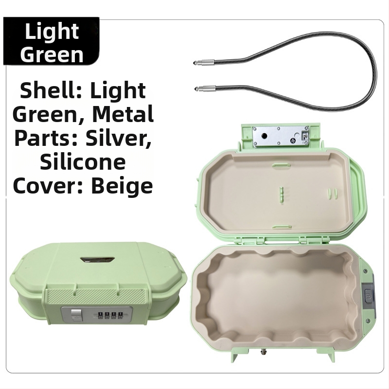 CH-828 ABS korpuso laikymo dėžė su mechaniniu užraktu - IP66 atspari vandeniui, plieninis kabelis 54,5 cm