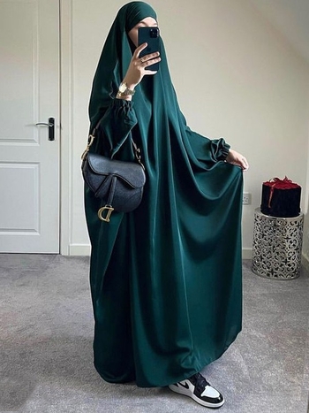 Γυναικεία ρόμπα προσευχής, χαλαρή γραμμή, μακριά μανίκια, πολυεστερικό ύφασμα, μακριά φούστα, κυκλοφορεί φθινόπωρο 2023