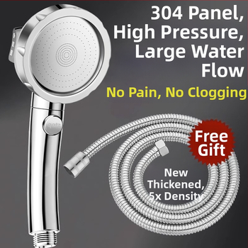 Σετ κεφαλής ντους με υψηλή πίεση — ABS, ονομαστική πίεση 1,6 MPa, θερμοκρασία λειτουργίας 0–100°C, μοντέλο ιαπωνικού διακόπτη ντους, ηλεκτροπλατίωση