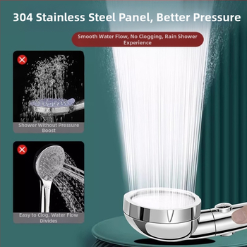 Σετ κεφαλής ντους με υψηλή πίεση — ABS, ονομαστική πίεση 1,6 MPa, θερμοκρασία λειτουργίας 0–100°C, μοντέλο ιαπωνικού διακόπτη ντους, ηλεκτροπλατίωση