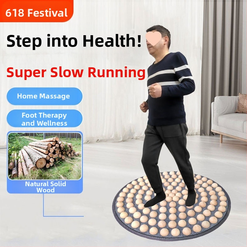 Kietmedžio pėdų masažo kilimėlis su akupresūros taškais, namų naudojimui