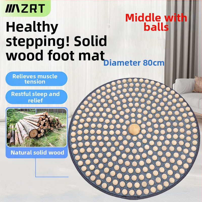 Kietmedžio pėdų masažo kilimėlis su akupresūros taškais, namų naudojimui