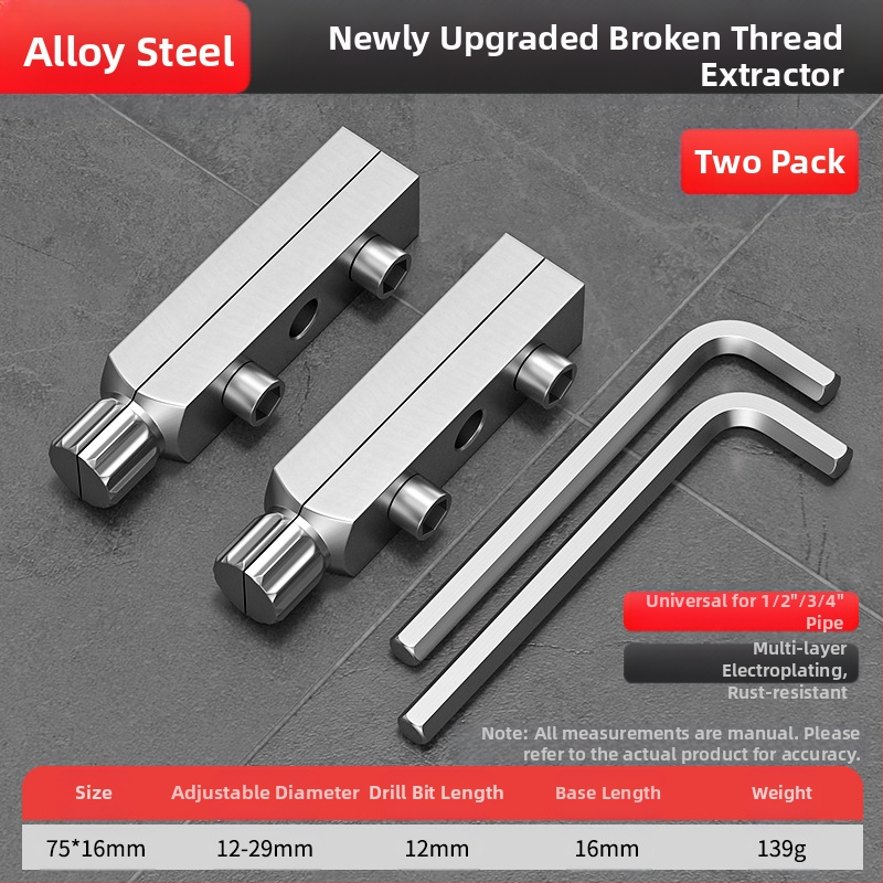 Универсален извличач на резби за домашни водопроводни тръби и ъглови клапани – съвместим с 24V електрически ъглошлайф