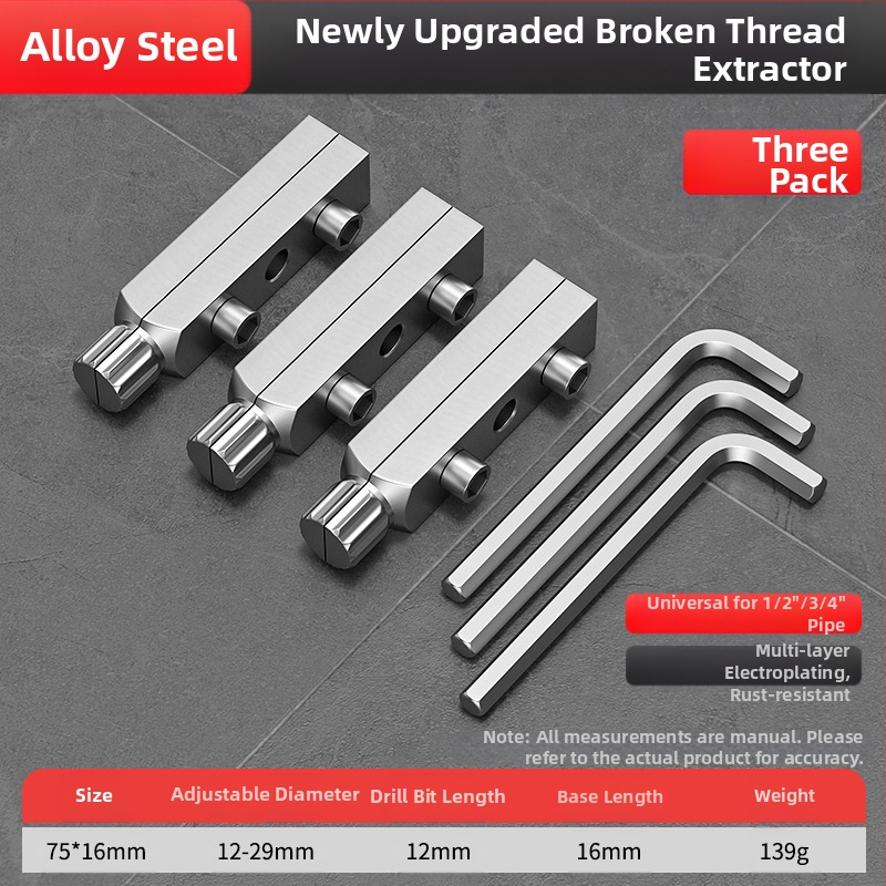 Универсален извличач на резби за домашни водопроводни тръби и ъглови клапани – съвместим с 24V електрически ъглошлайф