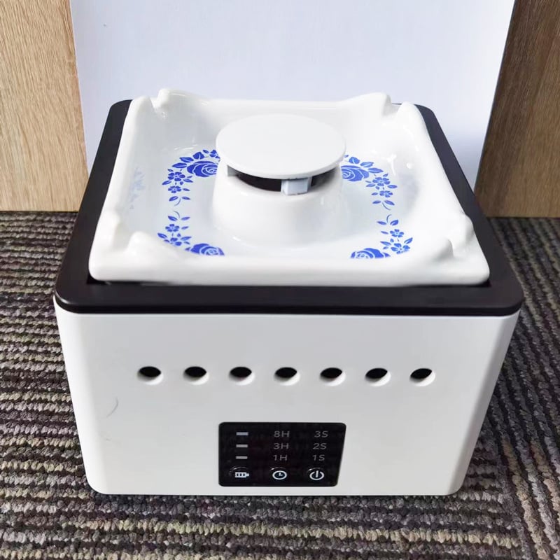 Scrumieră ceramică inteligentă cu purificator de aer cu ioni negativ pentru uz casnic — elimină mirosurile, alimentare USB, filtrare HEPA, funcționare silențioasă, flux de aer 51–150 m3/h, potrivită pentru 11–20 m2