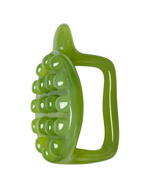 Hasmasszázs akupunktúrás bot meridián kefével és akupont táblával – rezin eszköz (95 g)