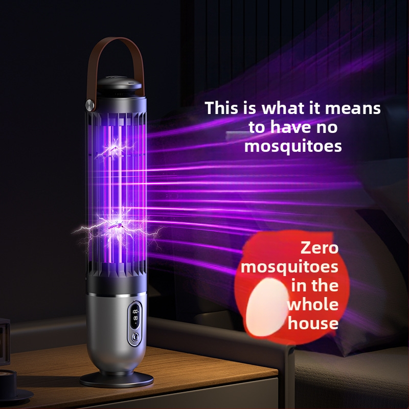 LED лампа против комари за площи 41–60 м², вградена батерия 3001–4000 mAh, улов чрез светлинна вълна, зареждане 1–3 ч