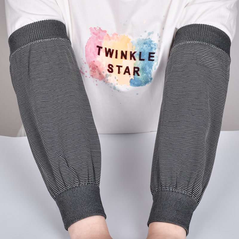 Ποδιά με μανίκια για κουζίνα, μακριά ελαστικά πλεκτά μανίκια, αντιρύπανση χρήση, ελεύθερο μέγεθος, απλός σχεδιασμός