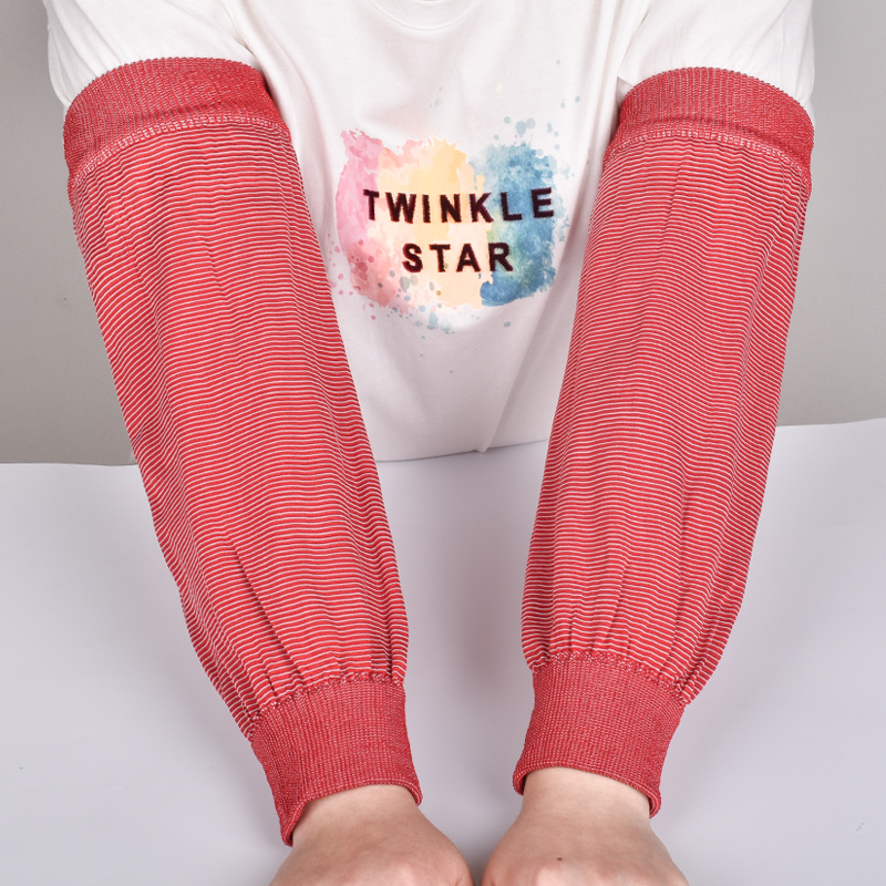 Ποδιά με μανίκια για κουζίνα, μακριά ελαστικά πλεκτά μανίκια, αντιρύπανση χρήση, ελεύθερο μέγεθος, απλός σχεδιασμός