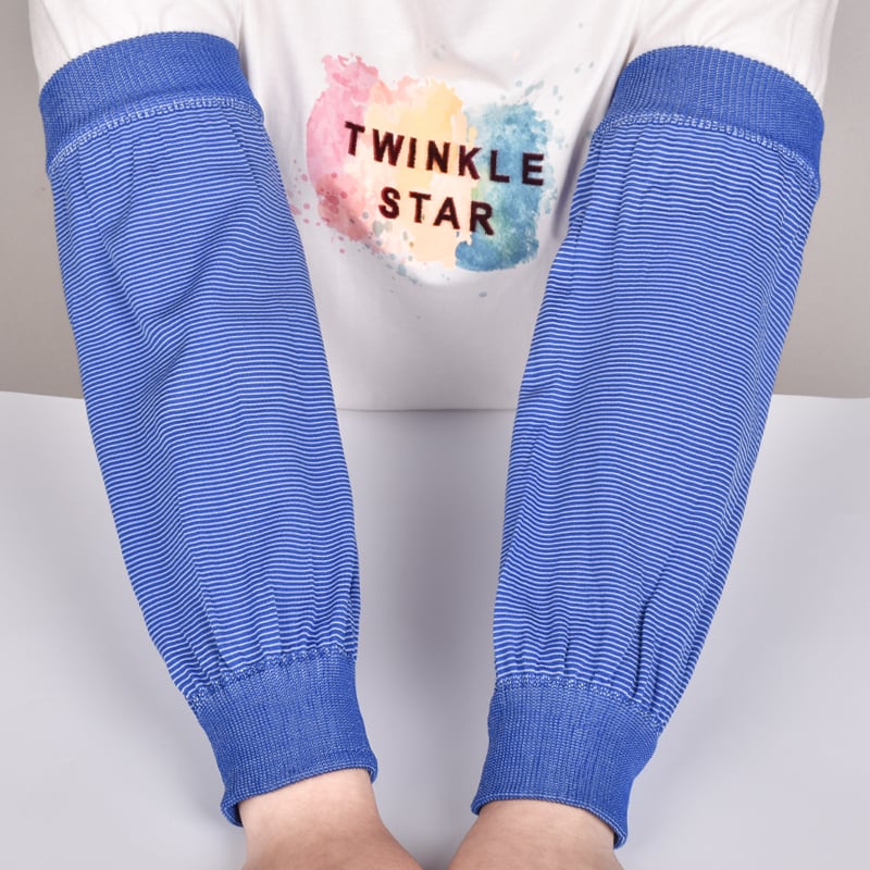 Ποδιά με μανίκια για κουζίνα, μακριά ελαστικά πλεκτά μανίκια, αντιρύπανση χρήση, ελεύθερο μέγεθος, απλός σχεδιασμός