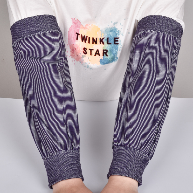 Ποδιά με μανίκια για κουζίνα, μακριά ελαστικά πλεκτά μανίκια, αντιρύπανση χρήση, ελεύθερο μέγεθος, απλός σχεδιασμός