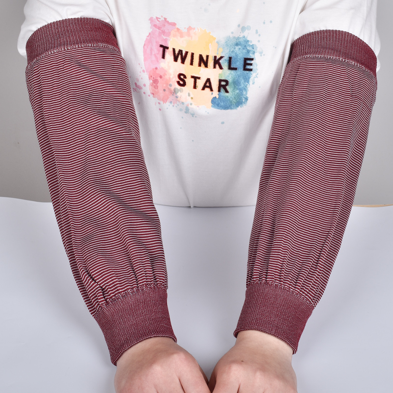 Ποδιά με μανίκια για κουζίνα, μακριά ελαστικά πλεκτά μανίκια, αντιρύπανση χρήση, ελεύθερο μέγεθος, απλός σχεδιασμός