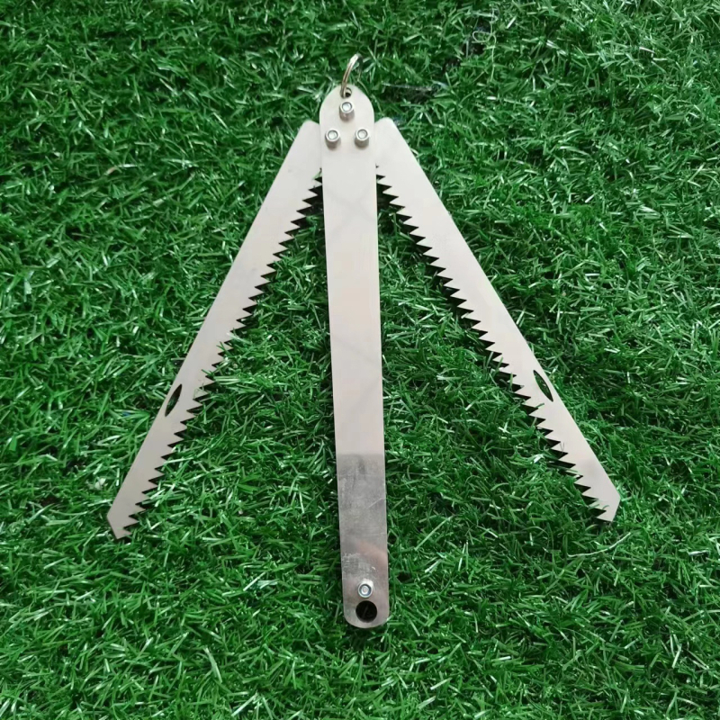 Сгъваем удебелен нож за водни растения с четири крака, четири зъба и четири захващащи куки — неръждаема стомана