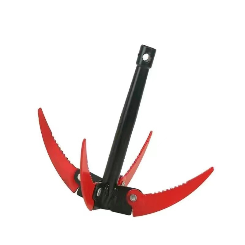 Сгъваем удебелен нож за водни растения с четири крака, четири зъба и четири захващащи куки — неръждаема стомана