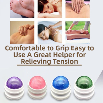 Палецовиден мини акупресура масажор – портативно устройство за масаж на гърба с ръчна ролкова топка, ABS, 60 g, FLD