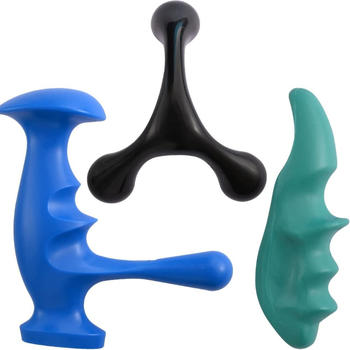 Палецовиден мини акупресура масажор – портативно устройство за масаж на гърба с ръчна ролкова топка, ABS, 60 g, FLD