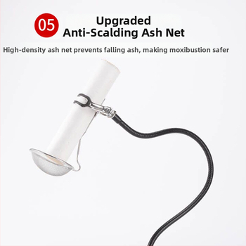 Устройство за топла моксибуция със настолен държач и клип, семейна версия за цялостна терапия, марка Ancient style han ai, неръждаема стомана, 300 g