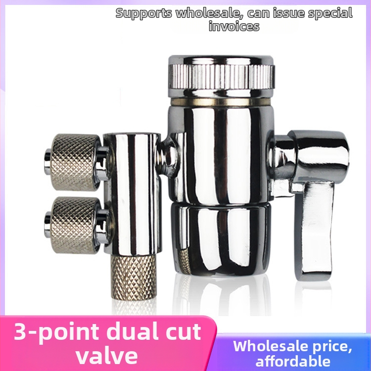 Source Vandens filtravimo čiaupo daliklis vožtuvas, grynas varis, 500 L/h, Modelis 3