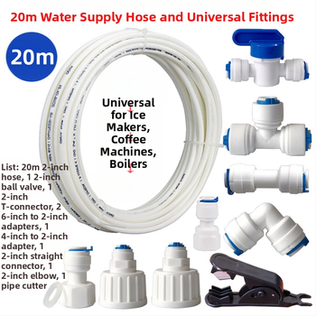 Vandens valymo vamzdžių jungčių rinkinys, modelis 46, maisto kokybės POM medžiaga, pakuotė: 1 rinkinys