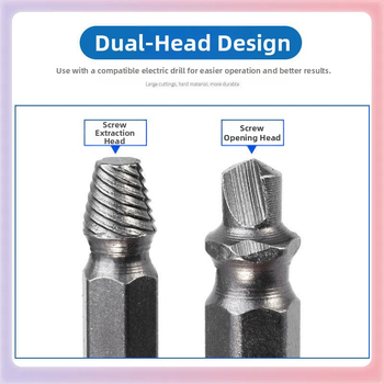 S2 Διπλοκεφαλος Εξαγωγεας Βιδων – Σετ 4 Τεμαχίων, Χάλυβας για Λωρίδες (bearing steel), Μετρικοί και Ιντσικοί Μεγεθοι, Για Οικιακή Χρήση