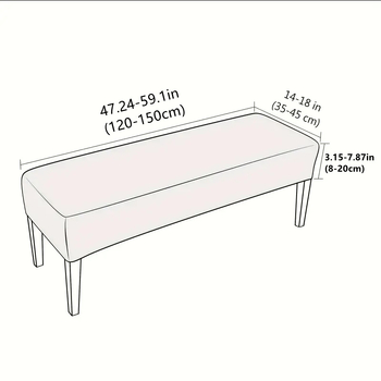 Μακρύ κάλυμμα σκαμπό - Πολυεστέρας, στυλ Light Luxury, κάλυμμα για σκόνη/καναπέ/κλιματιστικό