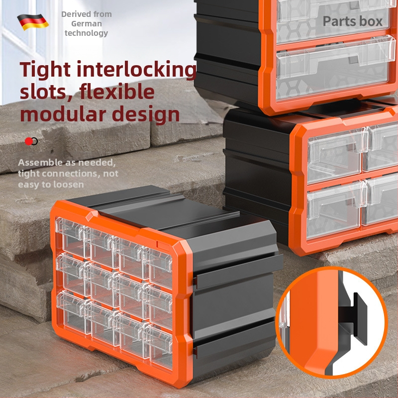 Органайзер за дребни части с разделители, PVC, 3 мм стени, с капак