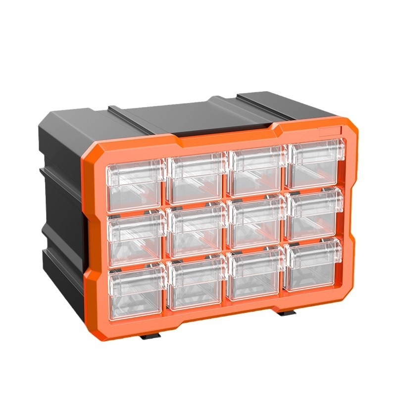Dėžutės tipo mažų detalių organizatorius su skiriamaisiais, PVC, sienelės storis 3 mm, su dangteliu