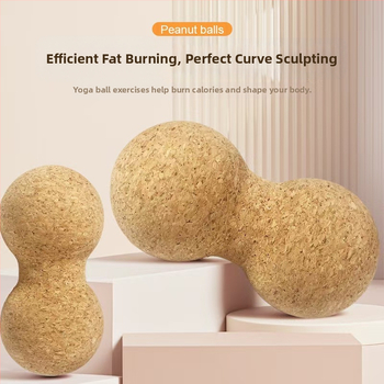 Korekasinės jogos kamuolys žemės riešutų formos fascijų atpalaidavimui ir raumenų atpalaidavimui — kietas kamštis, 90/180 g