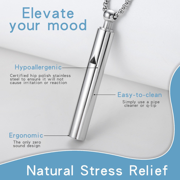 Κολιέ από τιτάνιο ατσάλι με σπειροειδή αλυσίδα και κρεμαστό, unisex για διαλογισμό (Τιτάνιο ατσάλι; σπειροειδής αλυσίδα; unisex; Καλοκαίρι 2025; Προσωπικό στυλ)