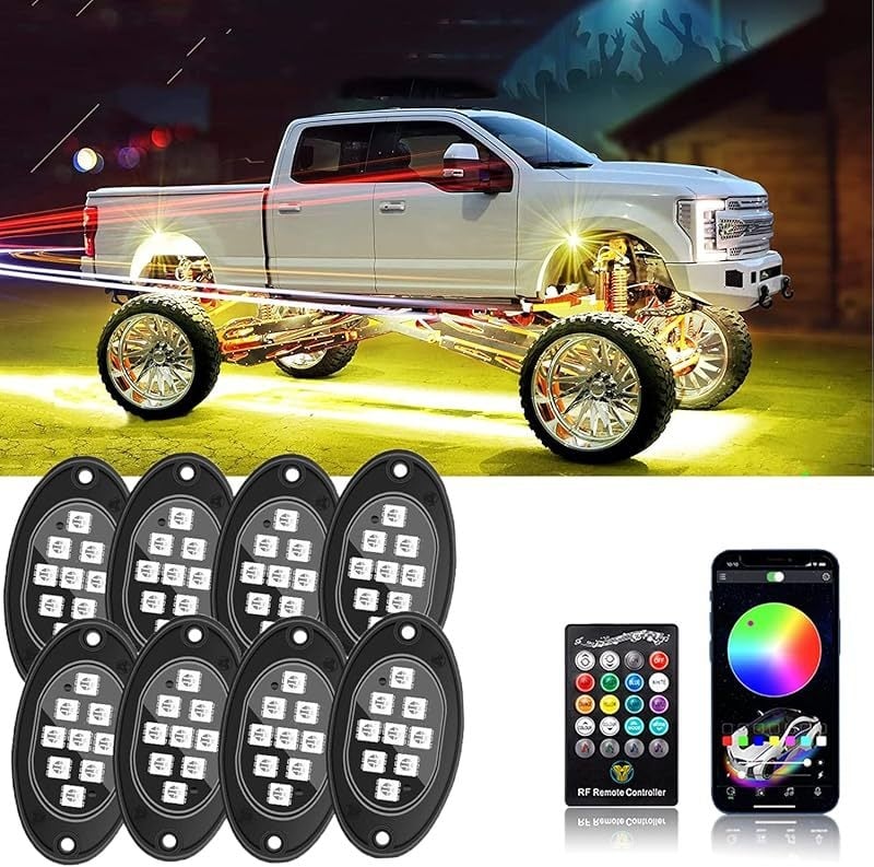 Lumină ambientală RGB pentru șasiul mașinii cu ritm muzical – model B119, 12V, 5W, universal