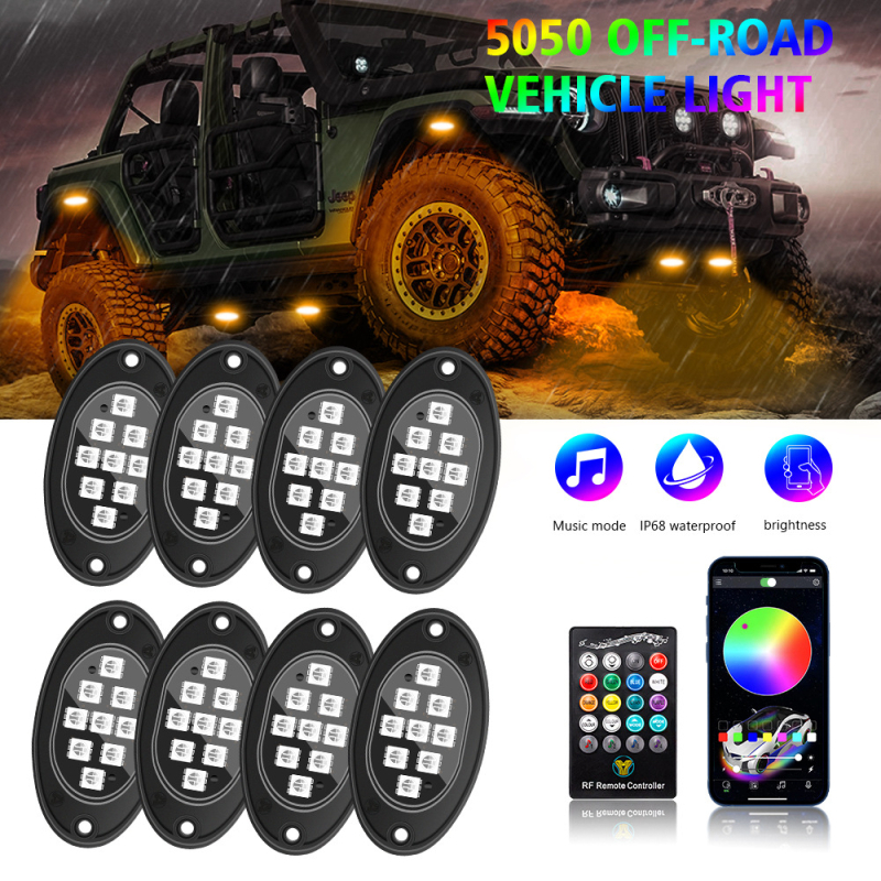 Lumină ambientală RGB pentru șasiul mașinii cu ritm muzical – model B119, 12V, 5W, universal