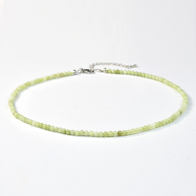 Természetes kőből készült nyaklánc, kézzel készített, golyózár lánccal, geometriai dizájn, INS stílus