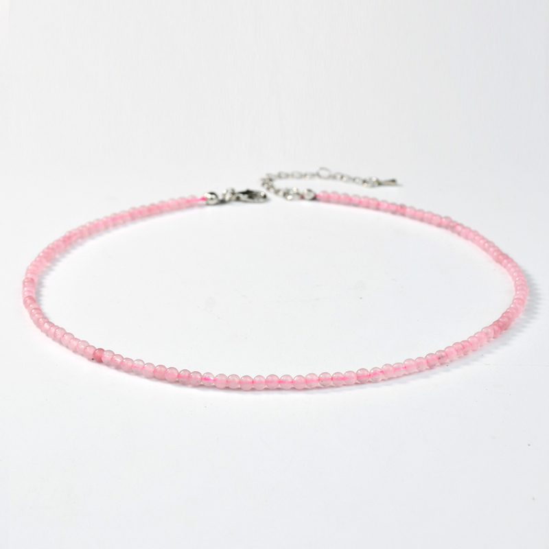 Természetes kőből készült nyaklánc, kézzel készített, golyózár lánccal, geometriai dizájn, INS stílus