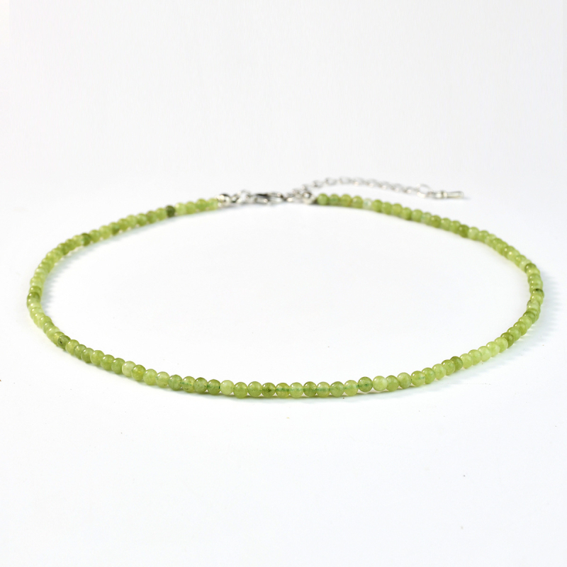 Természetes kőből készült nyaklánc, kézzel készített, golyózár lánccal, geometriai dizájn, INS stílus