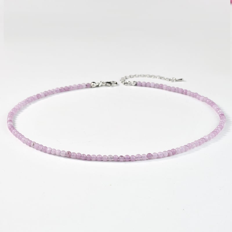 Természetes kőből készült nyaklánc, kézzel készített, golyózár lánccal, geometriai dizájn, INS stílus