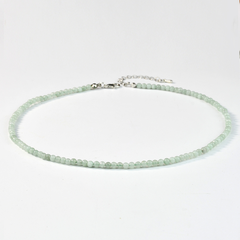 Természetes kőből készült nyaklánc, kézzel készített, golyózár lánccal, geometriai dizájn, INS stílus