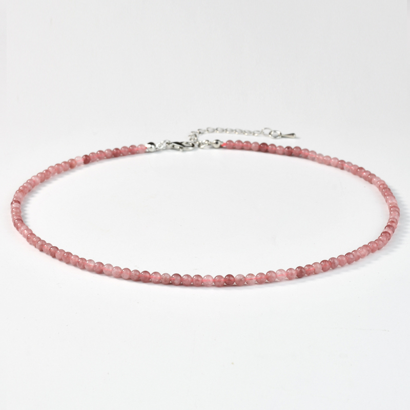 Természetes kőből készült nyaklánc, kézzel készített, golyózár lánccal, geometriai dizájn, INS stílus