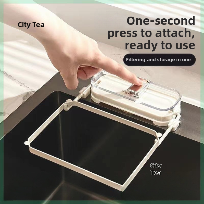 City Tea Кухненска цедка за мивка със вакуумна чашка – антизапушващ филтър за хранителни отпадъци