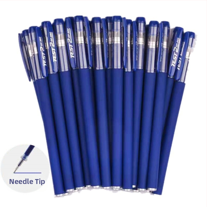 Химикалка с матово неутрално покритие за ученици — изпитна писалка с червено и синьо мастило (Произход: Друг; Марка: Друг; Печат на лого: Не)