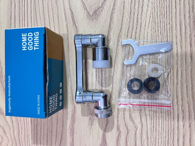 Kranų pratęsimas su mechanine ranka, 1080° sukimasis, lydinio konstrukcija, lengvas prabangos stilius, universali purškimo galva