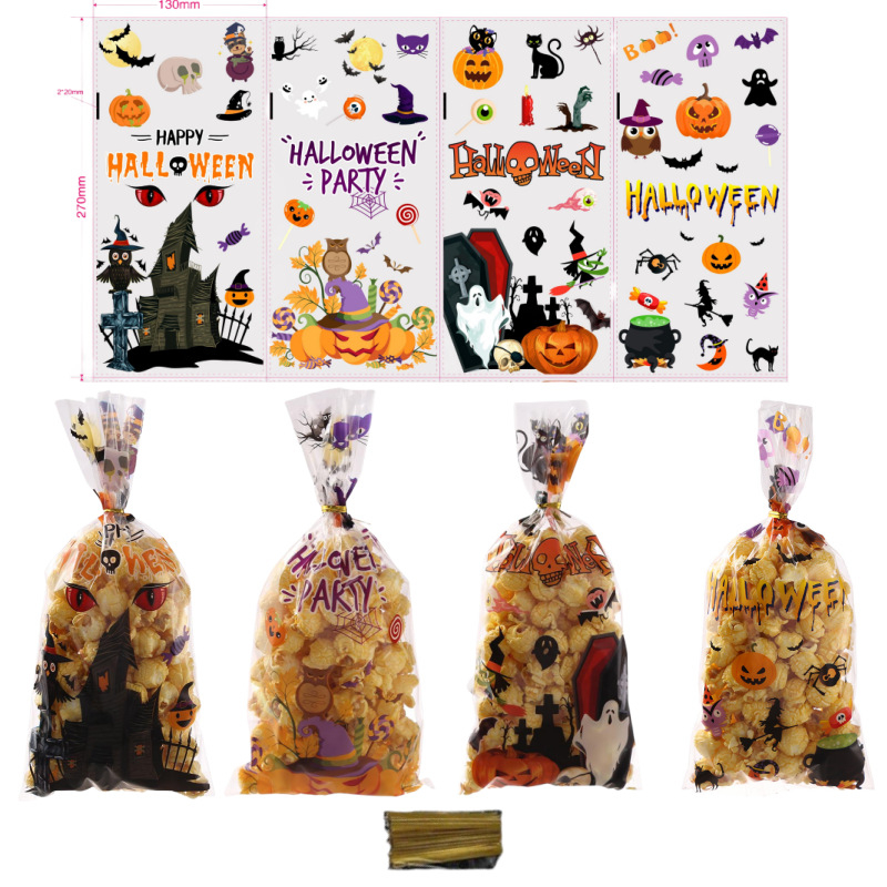 Hongbo OPP plastikinė trikampė pakuotė Halloween saldumynams ir sausainiams – galimybė personalizuoti apdorojimą