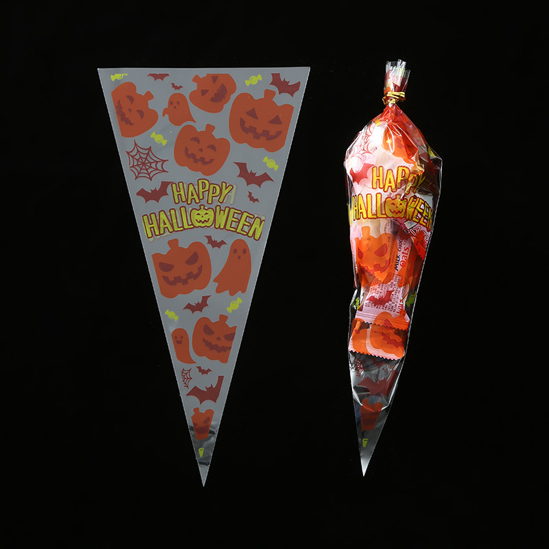 Hongbo OPP plastikinė trikampė pakuotė Halloween saldumynams ir sausainiams – galimybė personalizuoti apdorojimą