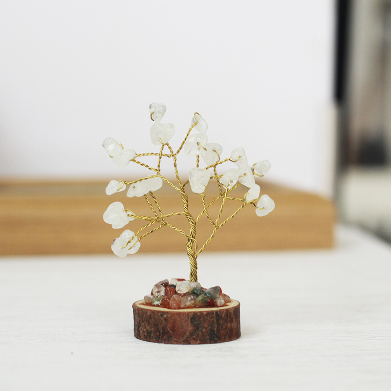 Muniro Кристално Дърво на Живота и Дърво на Богатството – комплект за офис и дом, модерен минимализъм, кристал, картонена опаковка