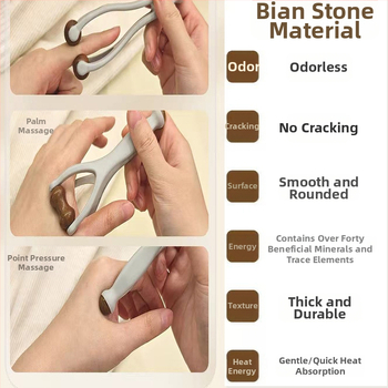 Gua sha инструмент за пръсти – масажор Bianstone, тегло 50 г