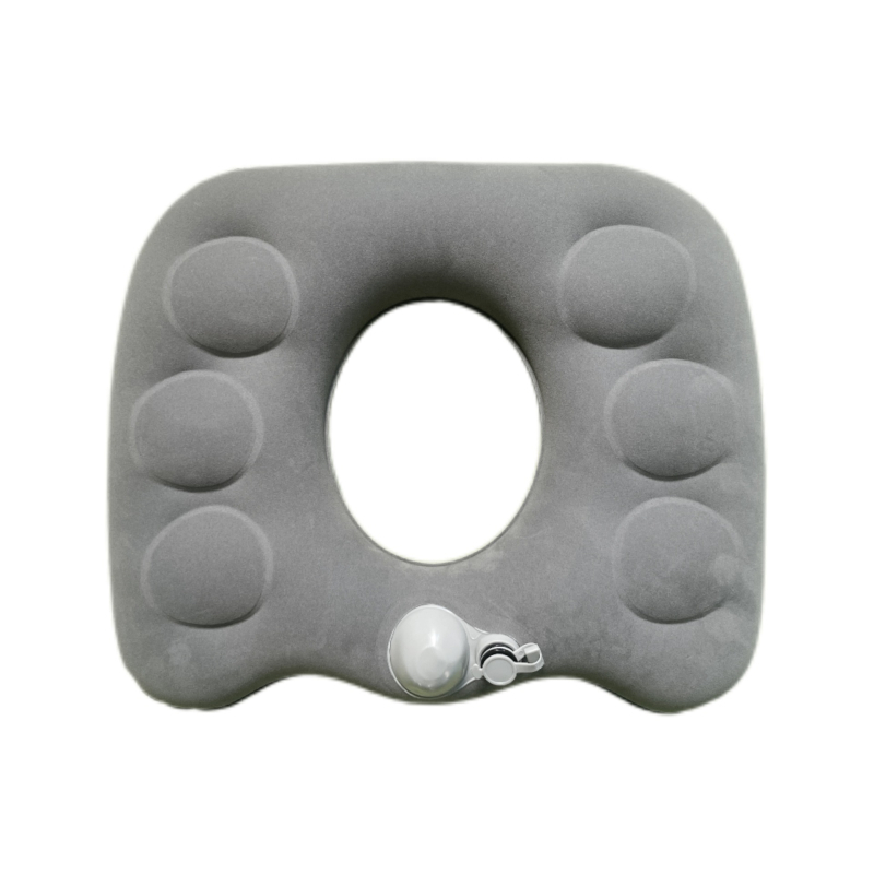 Hosszú üléshez tervezett párna plüss flockos felülettel, üreges kialakítás decubitus elleni, TEP töltet